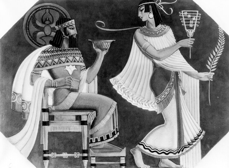 As part of the original design, Cleveland artist Elsa Vick Shaw was commissioned to create fourteen murals for Severance Hall