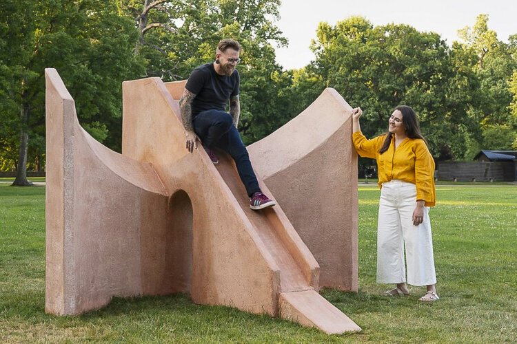 In Wade Oval–between the Natural History Museum and The Cleveland Museum of Art– kids can engage with Asad Raza’s astronomical sculpture.