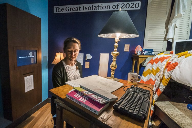 At the National Museum of Psychology on the University of Akron campus visit the year 2038, where people will look back at the pandemic and how it created the conditions for the birth of The Hologram.