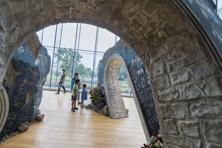 A newly-commissioned work by Firelei Ba´ez is featured in the East Wing Glass Box at the Cleveland Museum of Art.