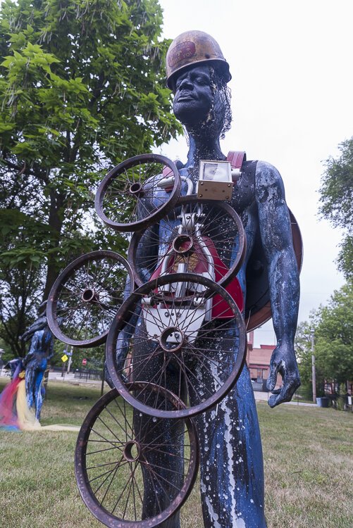 <span class="content-image-text">In Quincy Garden artist Abigail DeVille created an outdoor installation of semi-figurative and abstract sculptures that references the tradition of African American yard art.</span>