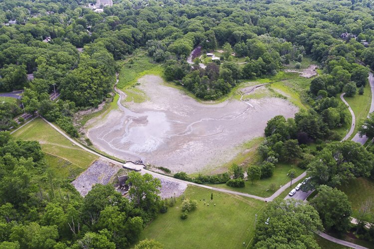 Horseshoe Lake and Dam in 2020