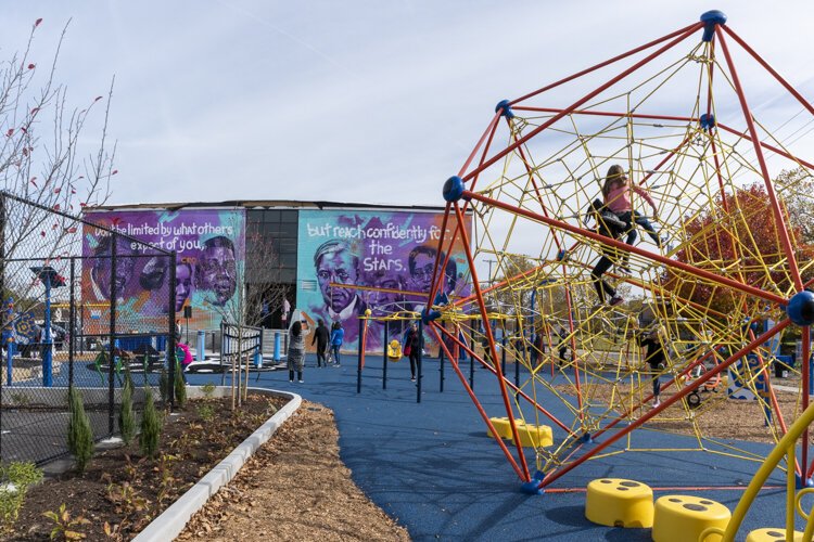 The STEM-themed playground at the new MAGNET HQ
