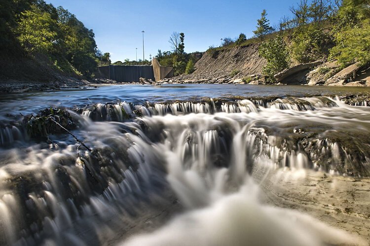 Improvements at Brookside Reservation includes approximately 11,000 square feet of bioretention that prevents more than two million gallons of stormwater from discharging directly into Big Creek