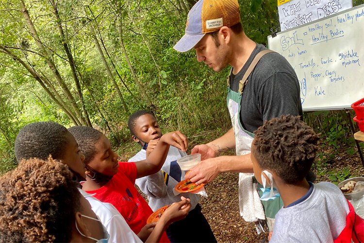 <span class="content-image-text">Ben Bebenroth, Chef, Farmer and Founder of Spice Catering Co.</span>