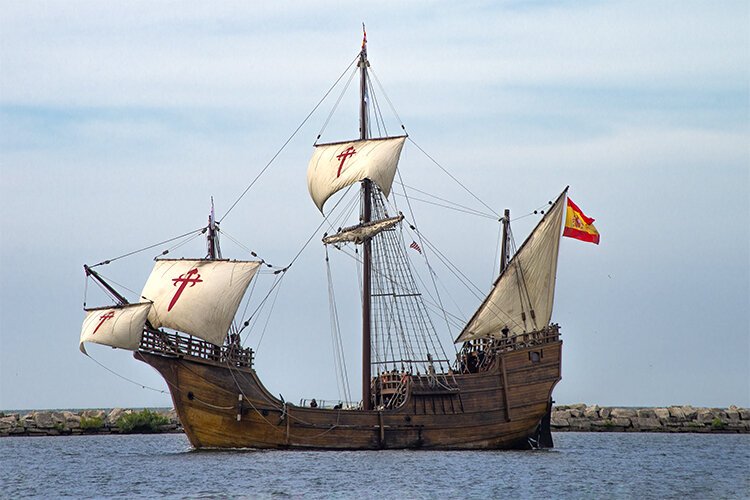 Replica of the Nao Trinidad flagship from Spain of what was called Armada del Maluco (1519-1522), captained by Ferdinand Magellan