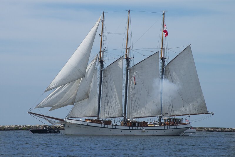 The Empire Sandy from Toronto, Canada was built as an Englishman/ Larch Deep Sea-class tugboat for war service by the British government in 1943.