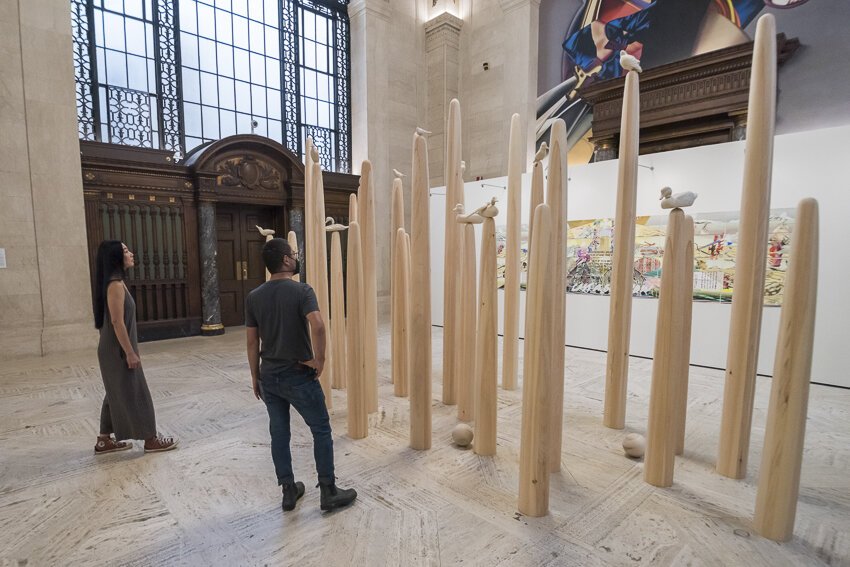 Cleveland Public Library main branch encompasses Brett Hall, where Andrea Carlson, Jace Clayton, and Paul O’Keeffe present work.