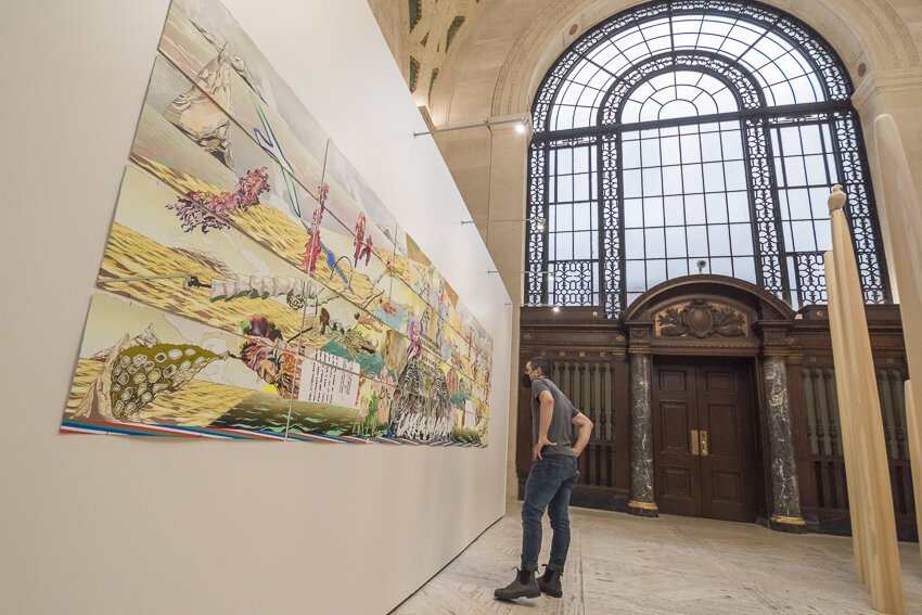 Cleveland Public Library main branch encompasses Brett Hall, where Andrea Carlson, Jace Clayton, and Paul O’Keeffe present work.