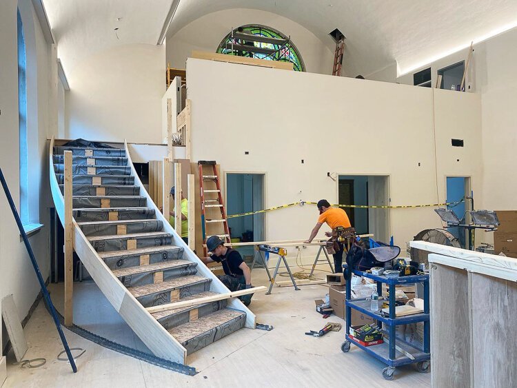 Renovations on the former Holy Ghost Byzantine Catholic Church transforming it into The Elliot