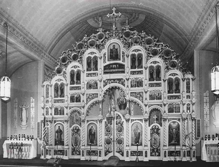 Holy Ghost Byzantine Catholic Church was notable for an iconostasis, or icon screen, made in Budapest in 1924