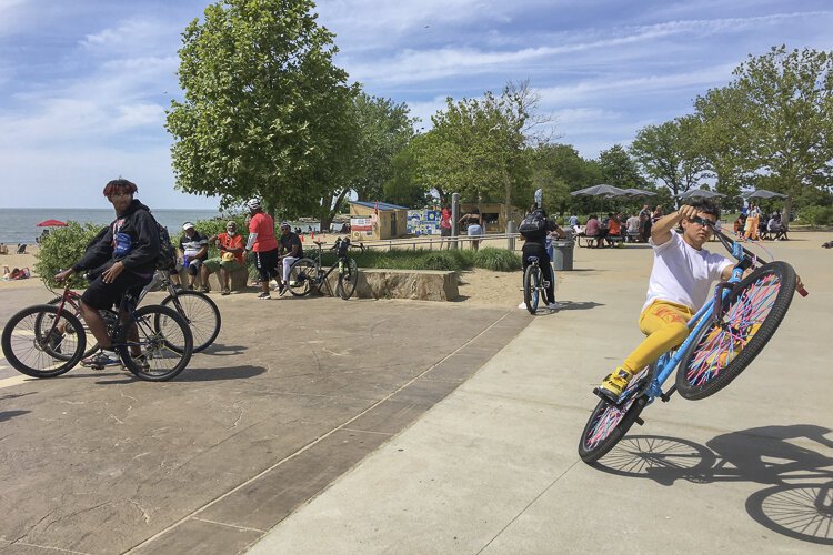 <span class="content-image-text">Wheelies by the water!</span>