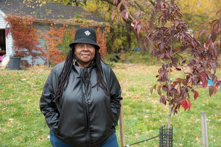 Gwen Garth at the garden on 36th and Central in the Central neighborhood