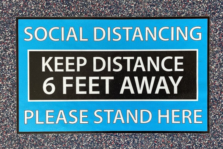Ed Hamner made canopies and hundreds of socially distanced foot markings for the Cuyahoga County Board of Elections.