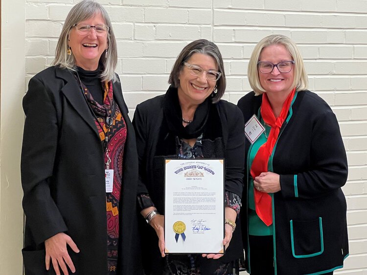 <span class="content-image-text">Proclamation with Cindy Einhouse Sen Nickie Antionio and Board Chair Pat Oliver.</span>