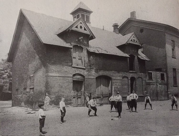 <span class="content-image-text">Boys playing baseball at the Cleveland Jewish Orphan Asylum in 1910.</span>