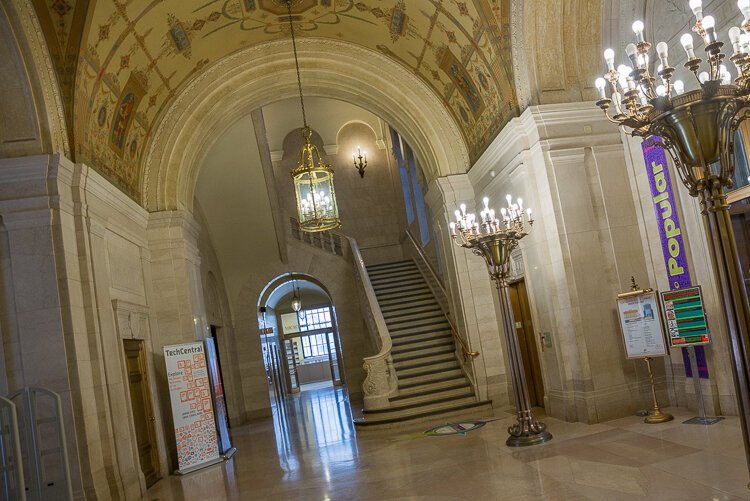 Guastavino ceiling in the Cleveland Public Library