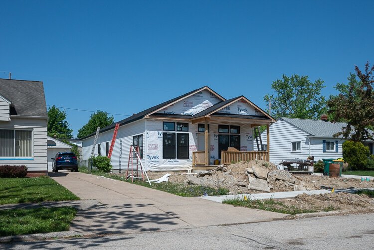 House being built by YRM Corp on an empty parcel on Greendale Ave. in Maple Heights