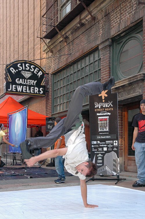 Otto Moser's old location on East 4th in 2006 during a Sparx event