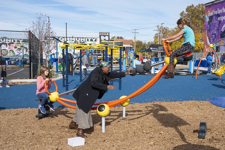 The STEM playground designed with the Great Lakes Science Center and Cleveland Metroparks