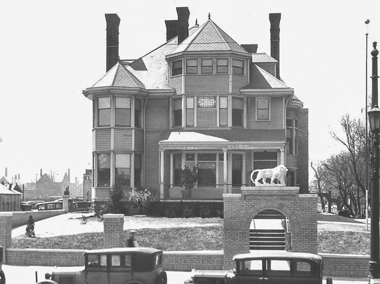 <span class="content-image-text">The Queen Anne style Allen-Sullivan House at 7218 Euclid Avenue was built in 1887 for Richard N. Allen, the inventor of the paper car wheel</span>