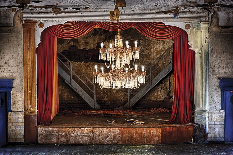 Interior of the Allen-Sullivan house in 2020 before demolition in 2021