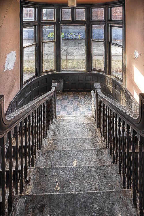 Interior of the Allen-Sullivan house in 2020 before demolition in 2021