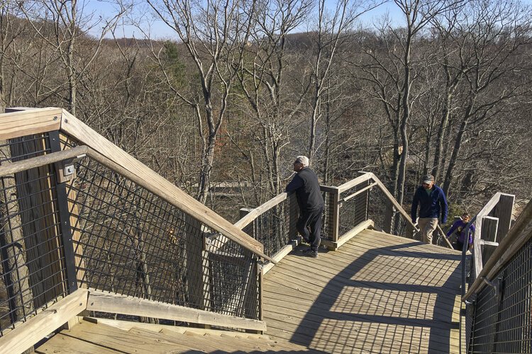 There is no shame in taking a break from the 155 steps.