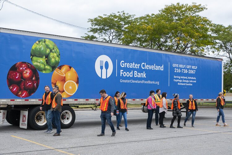 Greater Cleveland Food Bank Mobile Pantry Program at the City of Cleveland Muni Lot
