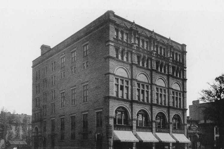 Cleveland's First Masonic Temple as it appeared in the 1880s