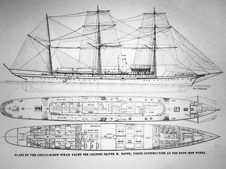 <span class="content-image-text">Plans for Aphrodite from The Marine Record, February 1898</span>