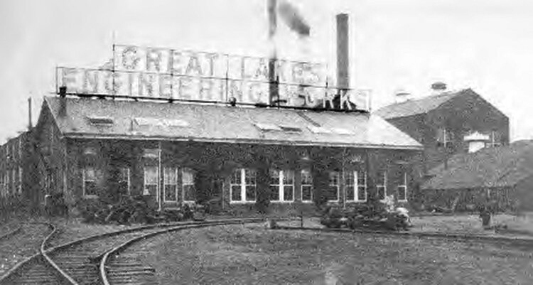 <span class="content-image-text">The main office of the Great Lakes Engineering Works Ecorse yard c1904</span>