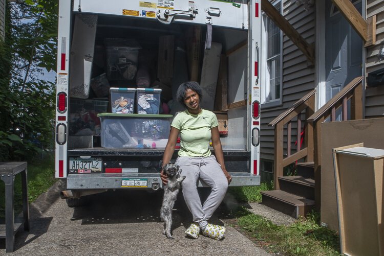 Ja'Kaila Banks moving out of her duplex in Cleveland’s Detroit-Shoreway neighborhood.