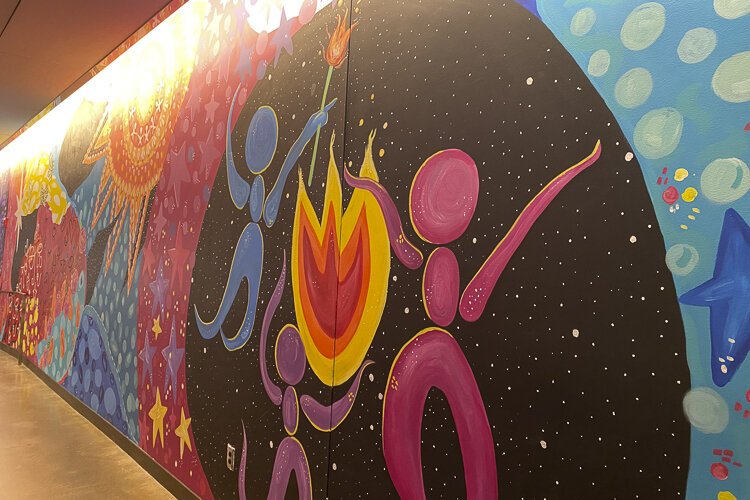 Playhouse Square’s 100th anniversary mural “Together We Shine”