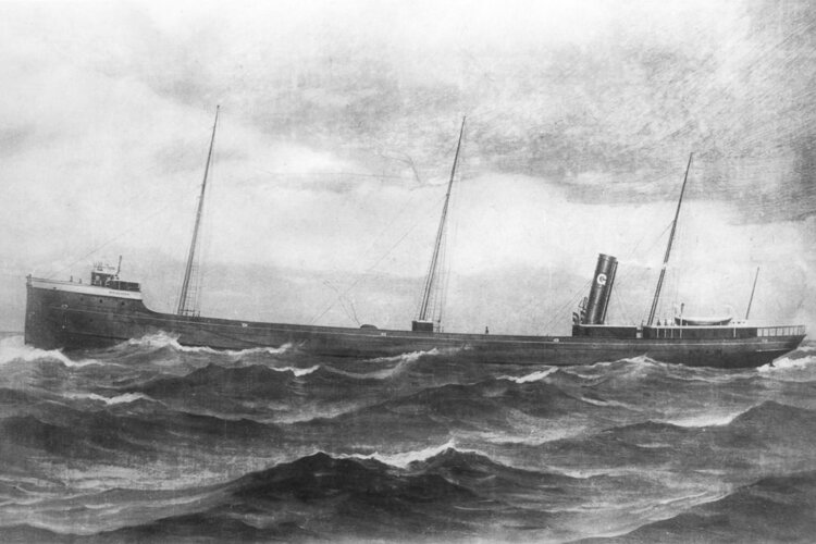 The W. H. Gilcher was carrying a crew of 18 and loaded with a cargo of coal bound for Milwaukee, when it sailed into a moderate Lake Michigan gale and was lost on Oct. 28, 1892