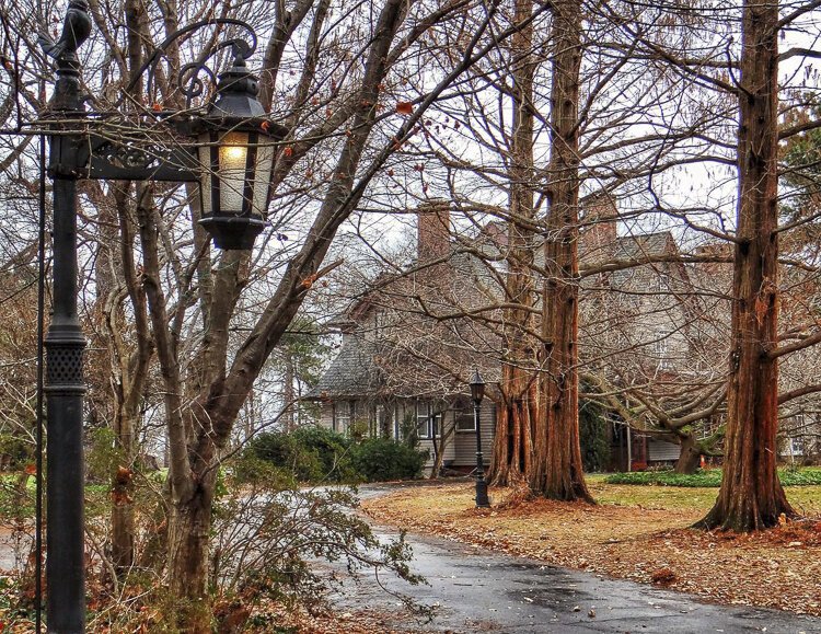 The 8,600 square-foot Shingle-style summer cottage called “Katewood” was constructed in 1900 for Albert and Katherine Holden.