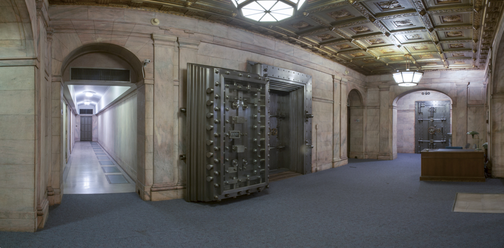 The vault area of the bank in the New England section of the Garfield Bldg just after PNC bank left.
