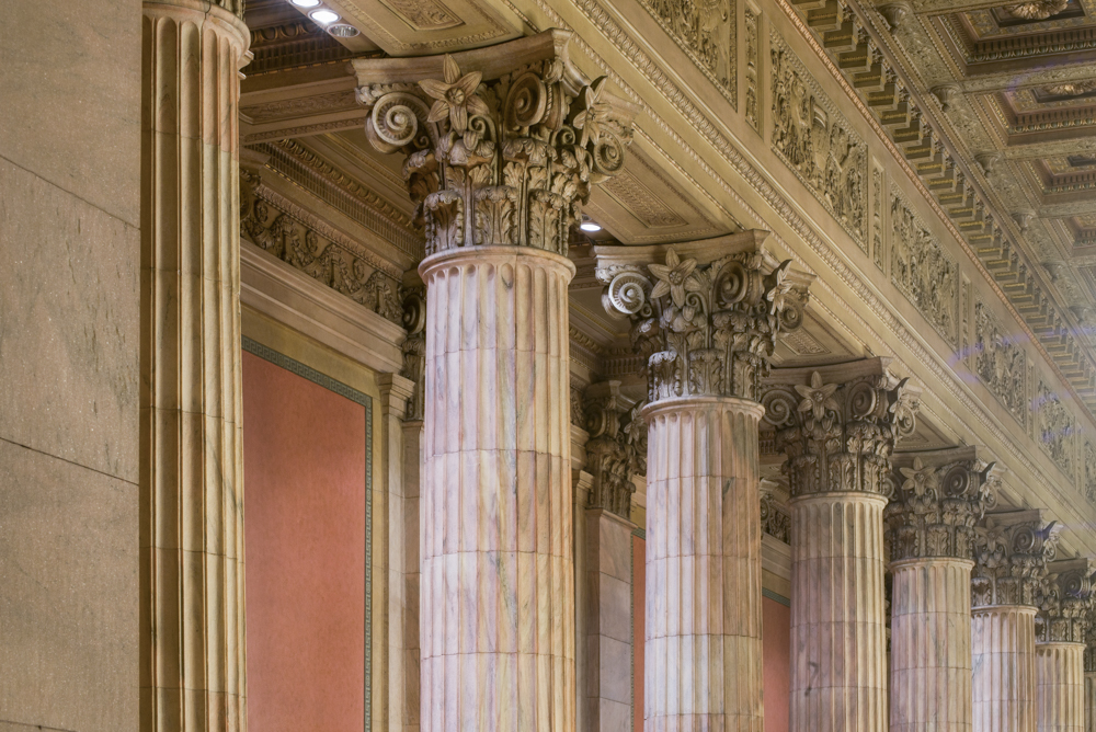 Interior of the bank in the New England Bldg. section of the Garfield Bldg just after PNC bank left.