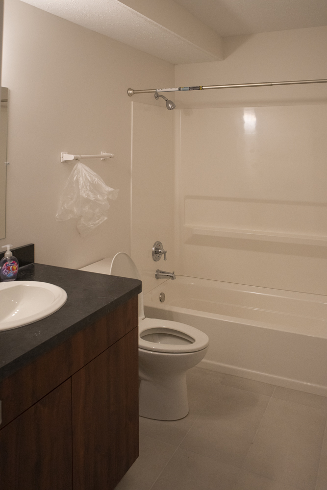 One of the bathrooms in the new Habitat for Humanity home on Grandview Ave