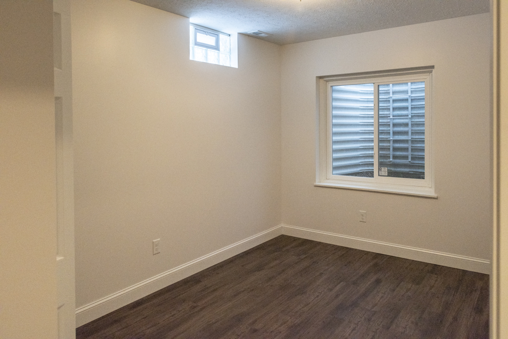 One of the bedrooms in the new Habitat for Humanity home on Grandview Ave