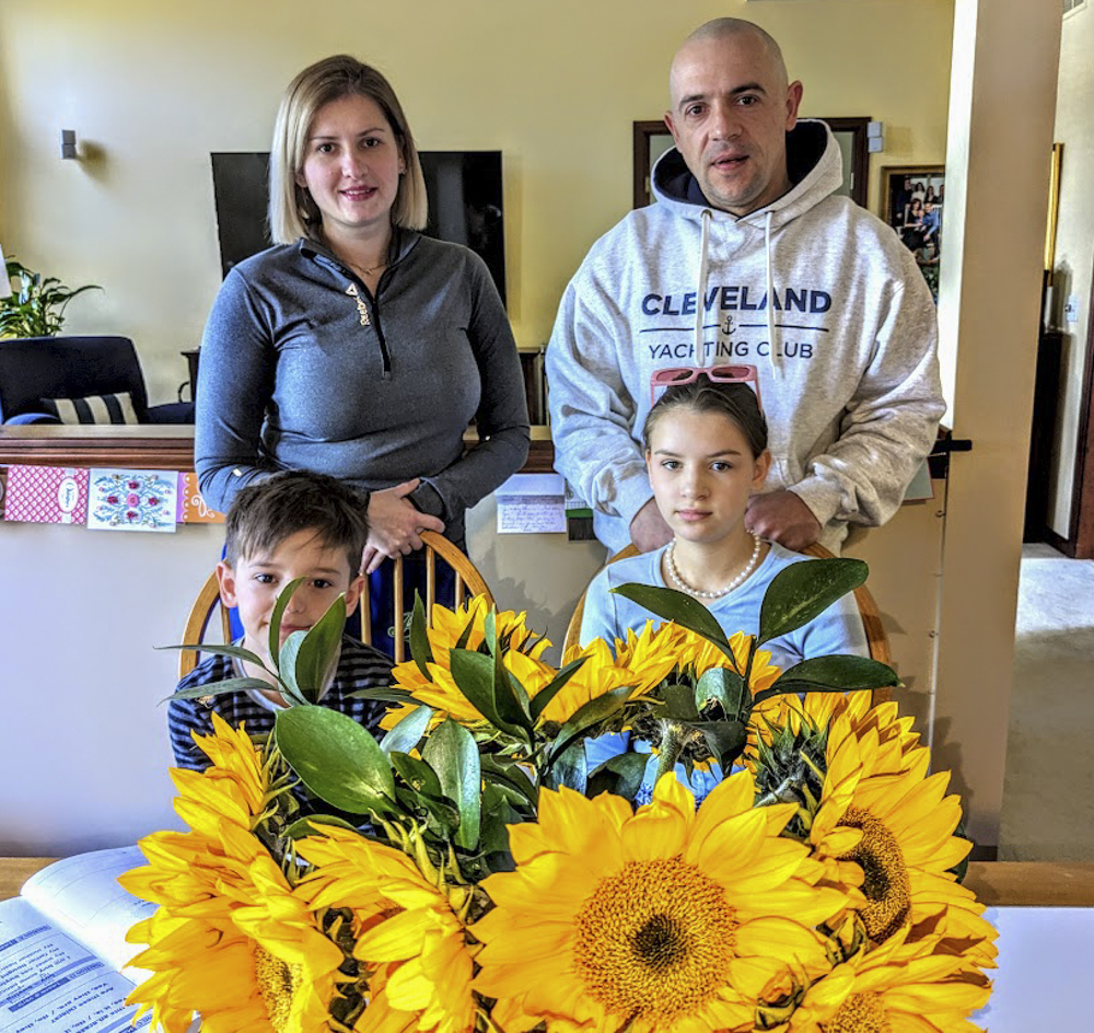 The Malieievs are staying in Cathy Tasse's Westlake home after fleeing war at home in the Ukraine