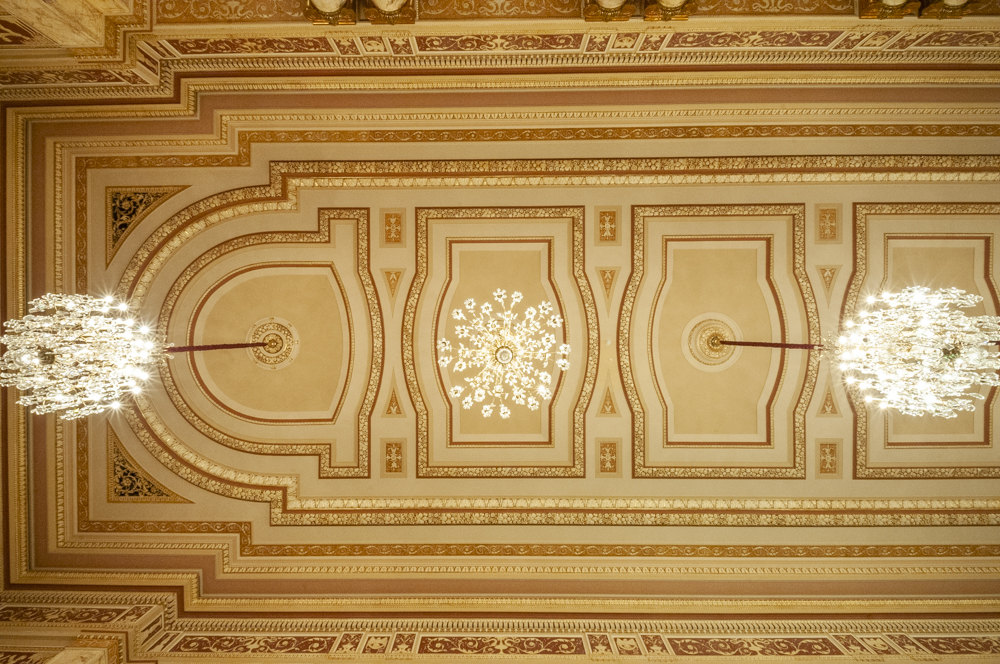 The Conner Palace Theater lobby ceiling