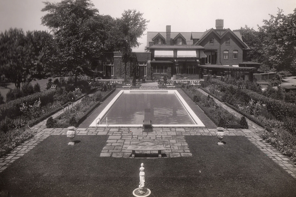 Cleveland Home designed by Cleveland architect Harlen E. Shimmin by photographer C. T. Meacham
