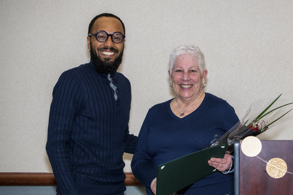 Councilman Anthony Mattox Jr. and award winner Lita Gonzalez