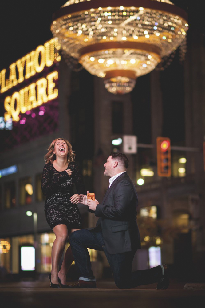 Regi Strauss got engaged and married in downtown Cleveland