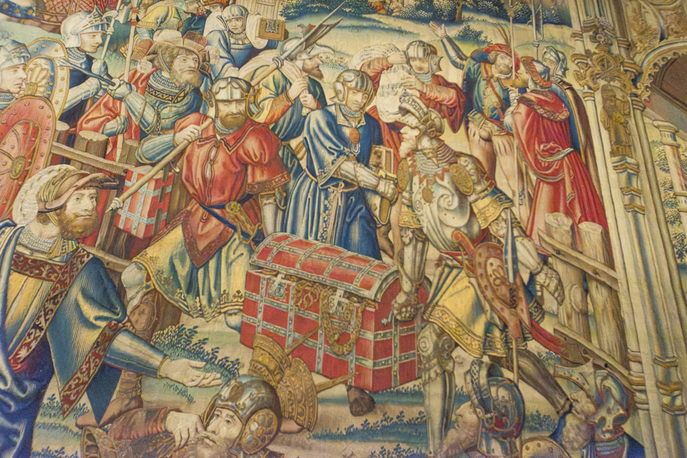 Detail of The Division of the Booty, from a ten-piece set of the Story of David and Bathsheba