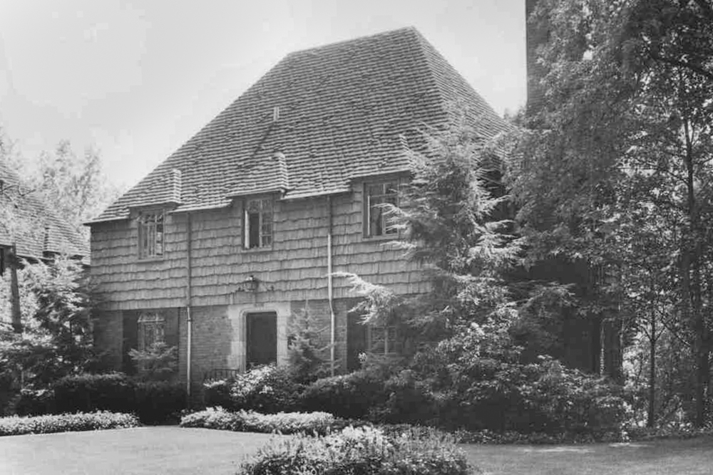 This undated photograph shows a Norman-style home in Forest Hill
