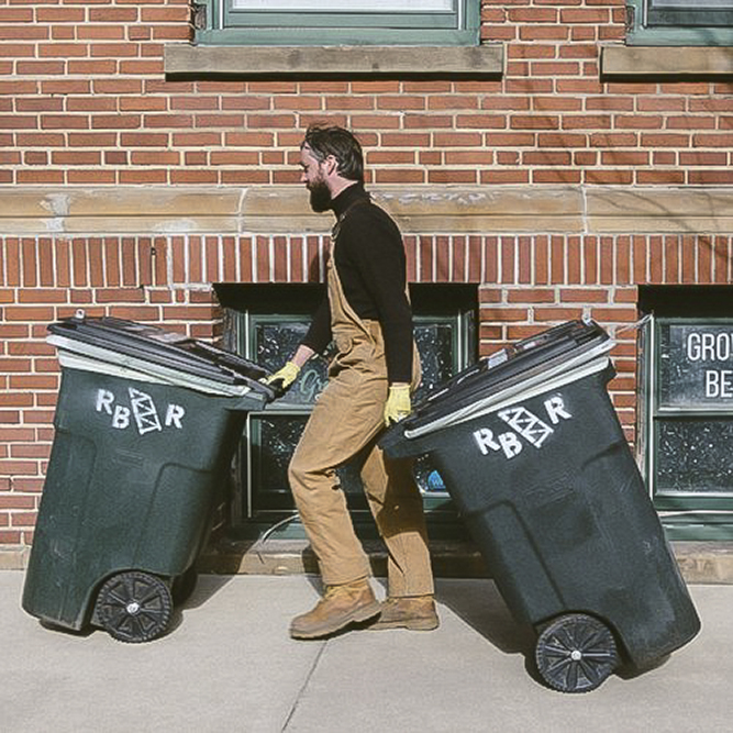 CAF partnered with Rust Belt Riders to educate volunteers about recycling and composting
