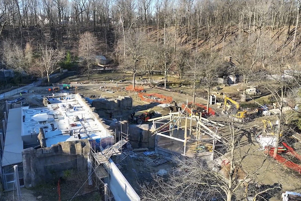 Aerial view of Bear Hollow construction