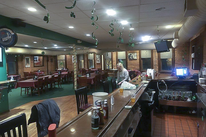 Interior of the Flat Iron Café